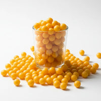 perle en silicone ronde or clair de 12 mm pour création attache tétine et hochet