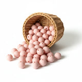 perle ronde silicone ronde de couleur peche nude en 12mm