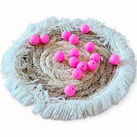 perle en silicone en rose bonbon en 12 mm