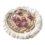 Perle silicone fleur rose 20 mm