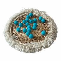 perle en silicone 12 mm de couleur turquoise 
