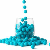 perle ronde silicone 12 mm de couleur turquoise foncer