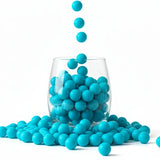 perle ronde silicone 12 mm de couleur turquoise foncer
