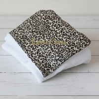 personnalisé couverture plaide bebe coton en léopard gaze de coton et polaire
