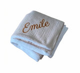 plaide bébé couverture de couleur sablé personnalisé