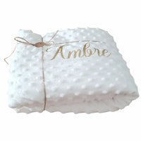 couverture plaide en minky polaire personnalisée