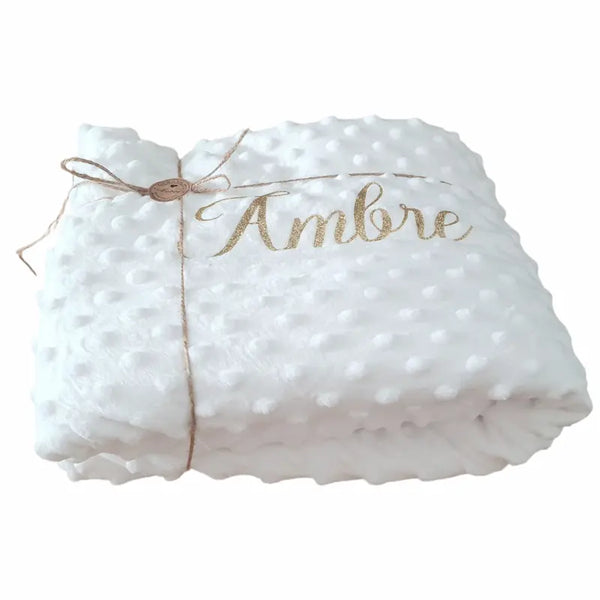 couverture plaide en minky polaire personnalisée