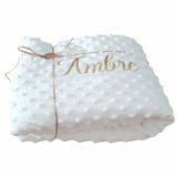 couverture plaide en minky polaire personnalisée