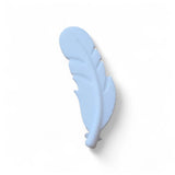 Plume en silicone souple de 55 mm pour la fabrication de jouets de dentition et accessoires d'éveil DIY. blanche 