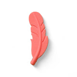 Plume en silicone souple de 55 mm pour la fabrication de jouets de dentition et accessoires d'éveil DIY. corail