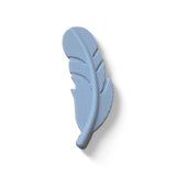 Plume en silicone souple de 55 mm pour la fabrication de jouets de dentition et accessoires d'éveil DIY. gris clair
