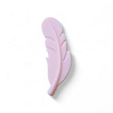 Plume en silicone souple de 55 mm pour la fabrication de jouets de dentition et accessoires d'éveil DIY. rose clair 