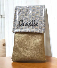pochette infirmière de couleur or personnalisé pour personnel soignant