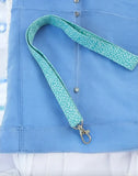 modèle de porte badge tour de cou personnalisé de couleur menthe
