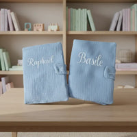 protège carnet de santé bleu 