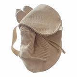 sac a dos bébé personnalisé maternelle marron côtelé