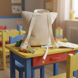 Le sac à dos personnalisé en gaze de coton sablé : idéal maternelle & rentrée scolaire.