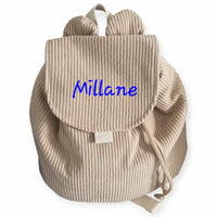 sac à dos personnalisé couleur sablé avec prénom