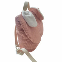 sac a dos fille maternelle vue de côté vieux rose 