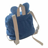 sac a dos maternelle garcon en velours bleu personnalisable pour enfant 