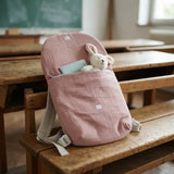 présentation d'un sac a dos maternelle personnalisable ouvert de l'interieur