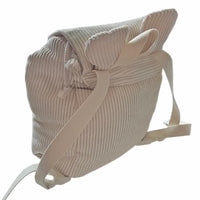 sac à dos maternelle personnalisée pour fille en velous beige