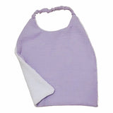 serviette elastique cantine violet avec prénom