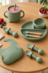 set menage enfant vert sauge 