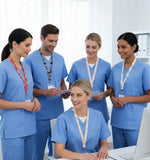 tour de cou et présentation sur modèle infirmière 