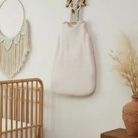 Turbulette naissance rose pâle en maille et polaire