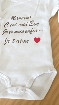 vidéo body bebe blanc personnalisé