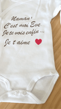vidéo body bebe blanc personnalisé